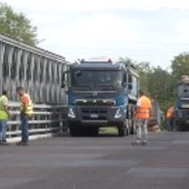 Al collaudo il ponte Bailey sul Ceronda per garantire l’accesso alla Reggia di Venaria